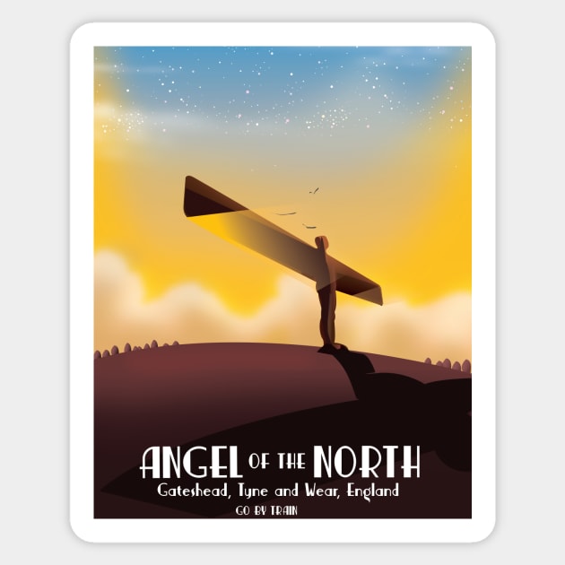 Angel of the North Sticker by nickemporium1